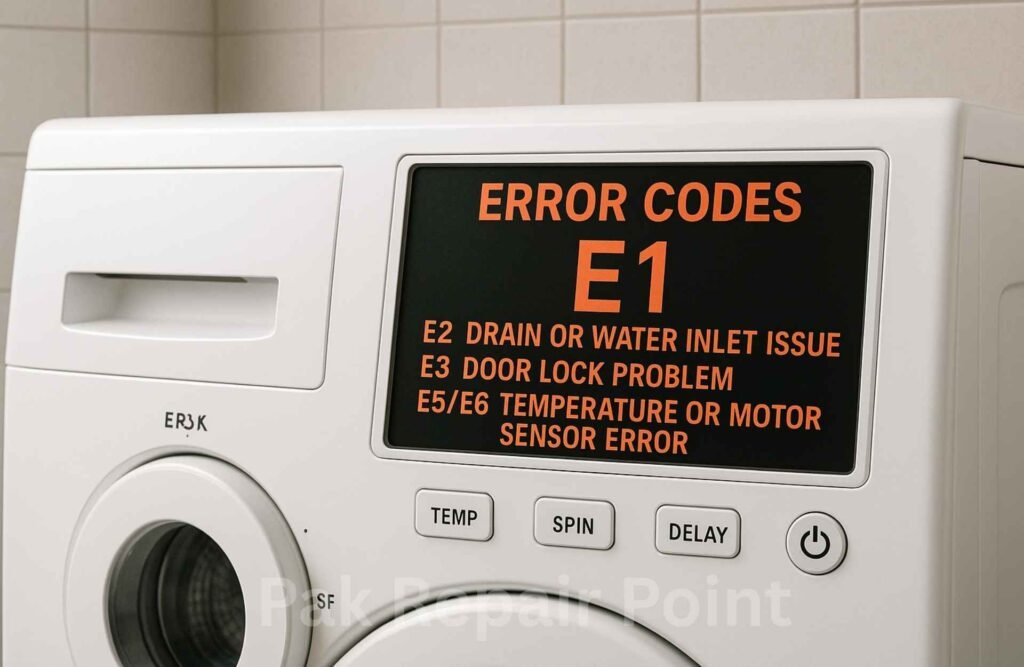 Error Codes Flashing on the Display